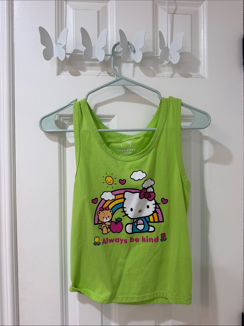 Hello Kitty Girls' Green Tank Top - "Always Be Kind"